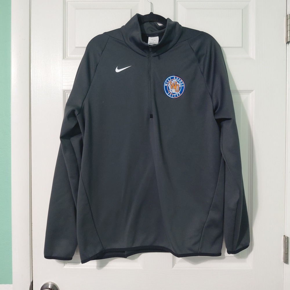 Nike Mens Dri-FIT West Orange Soccer 1/4 Zip Pullover Gray CN9492-060 L